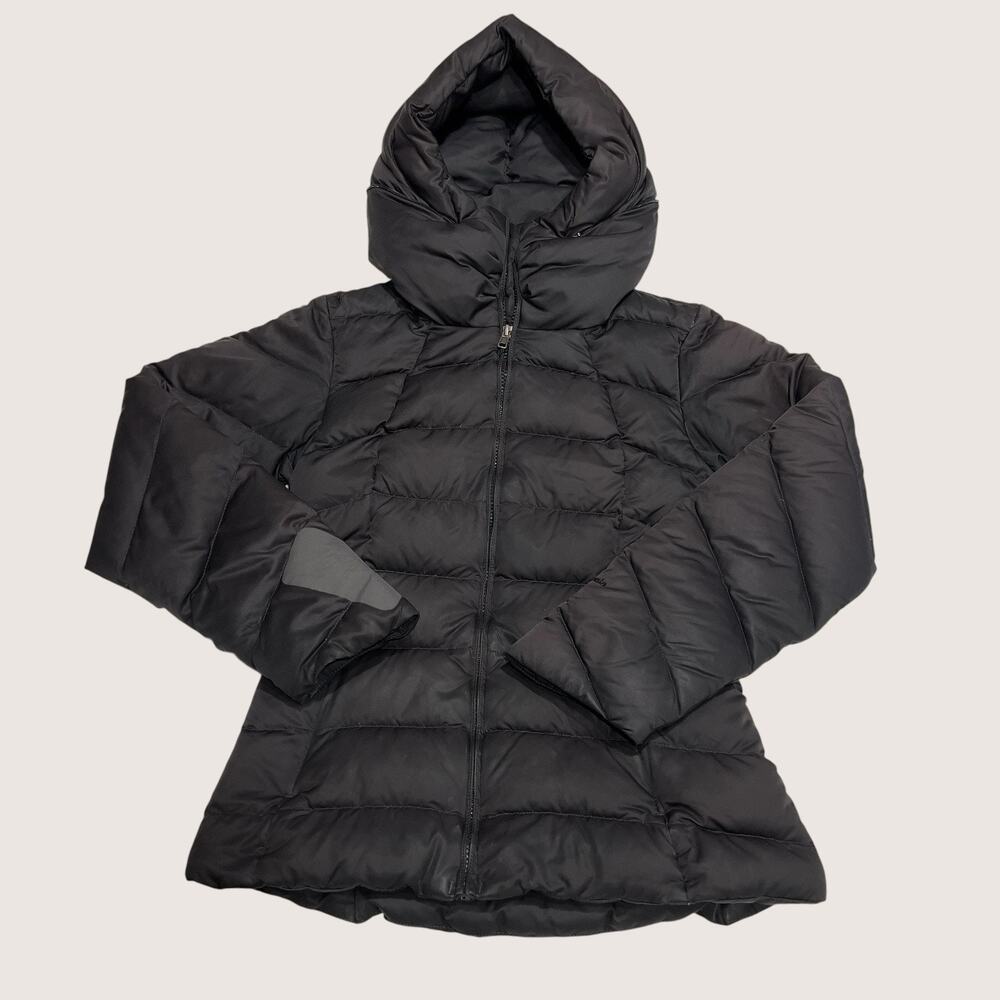 Patagonia Insulated Down Puffer Jacket Hooded Winter Coat Black Womens XS